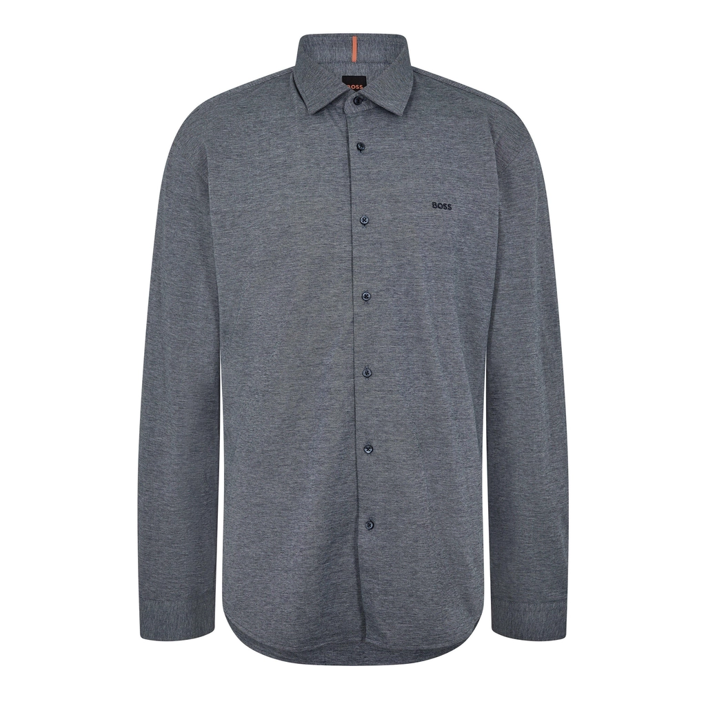 Hugo Boss Mysoft 2 M 10260281 01 Plain Shirt Mens - Open Blue